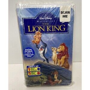 The Lion King Disney Masterpiece New & Sealed  Vtg 90s Clamshell VHS Movie Tape